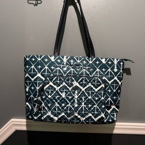 EUC Lug Quilted Tote Arpeggio Diamond Navy